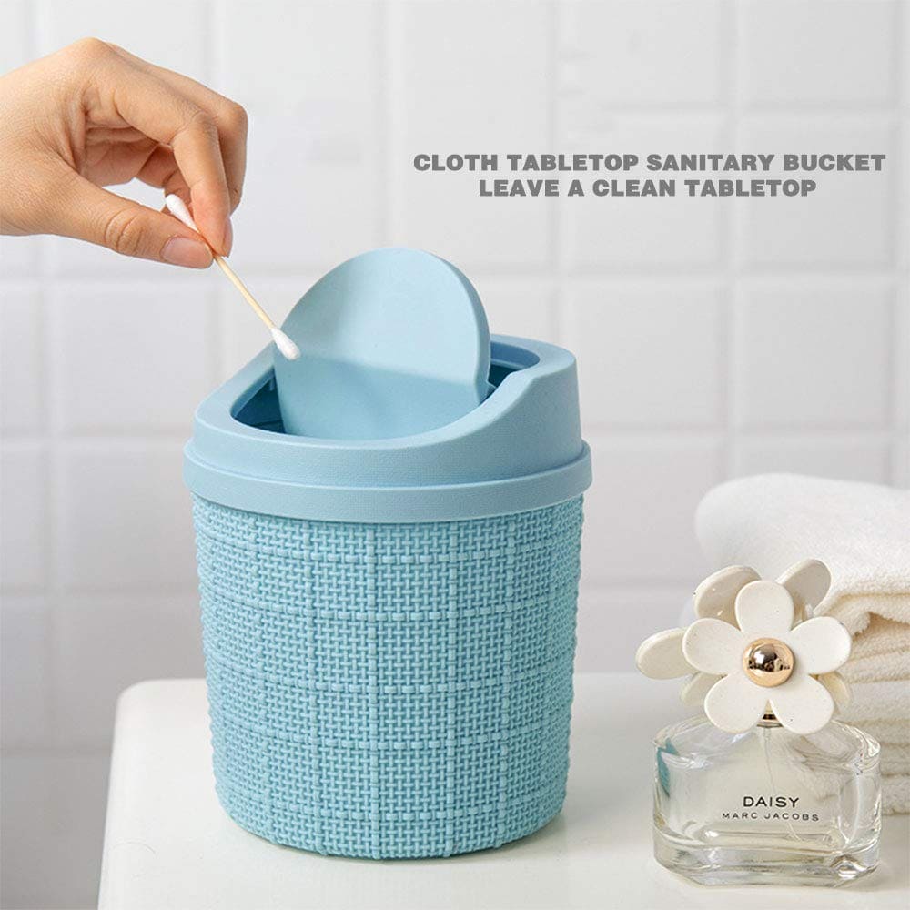 Small Plastic Bin With Lid, Mini Trash Can, Rolling Lid Trash Bin Small Plastic Bin With Lid, Mini Trash Can, Rolling Lid Trash Bin
